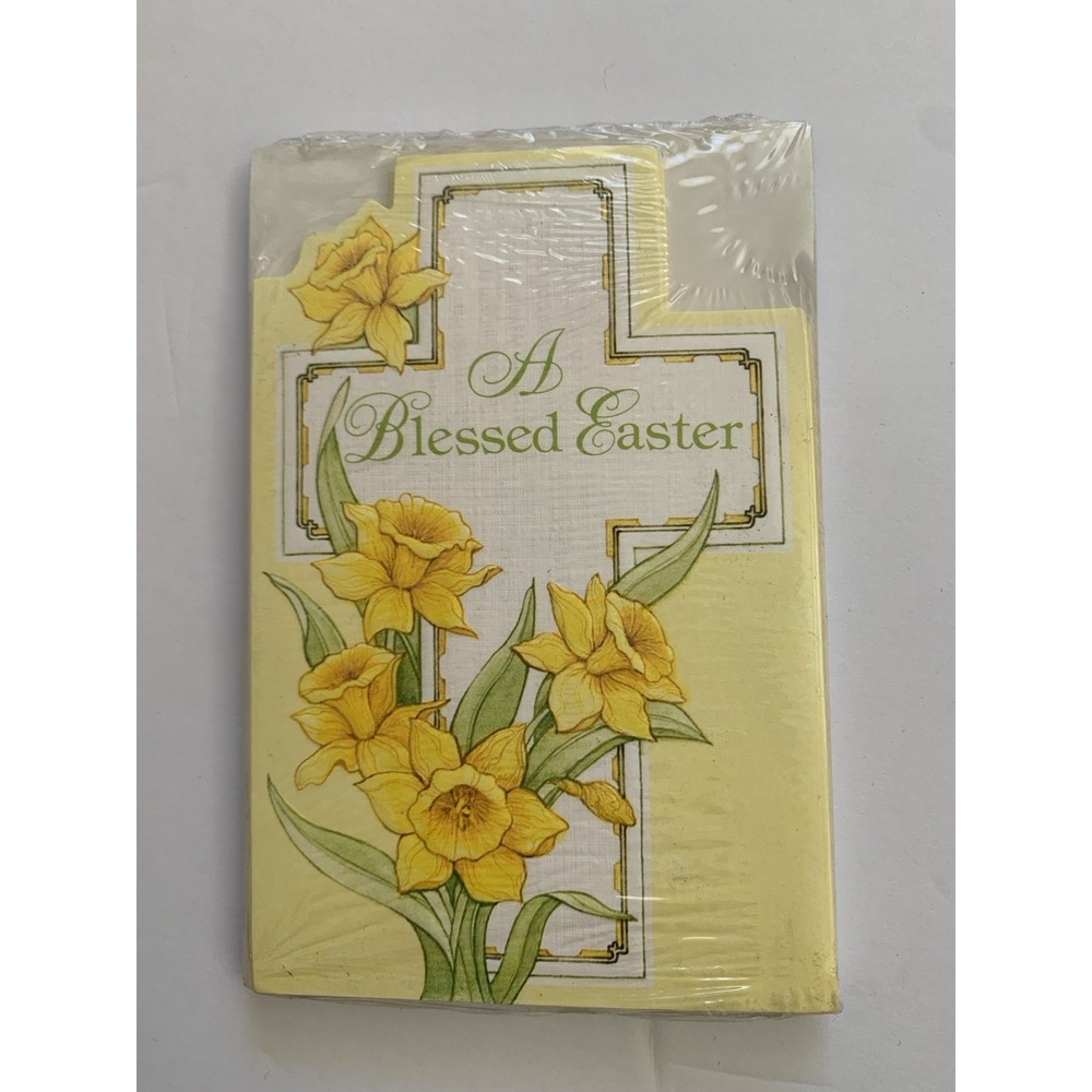 Vtg American Greetings Easter Cards W Envelopes Cross 10 Pack